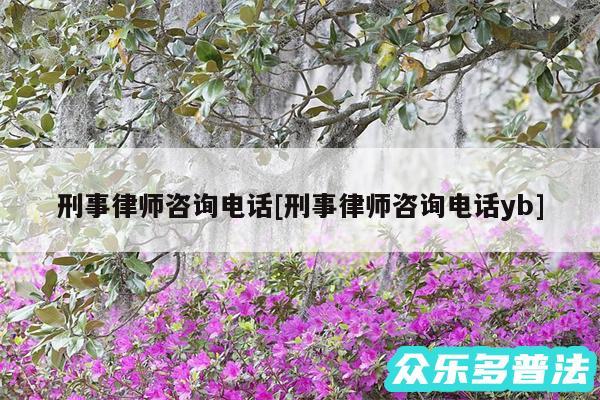 刑事律师咨询电话及刑事律师咨询电话yb