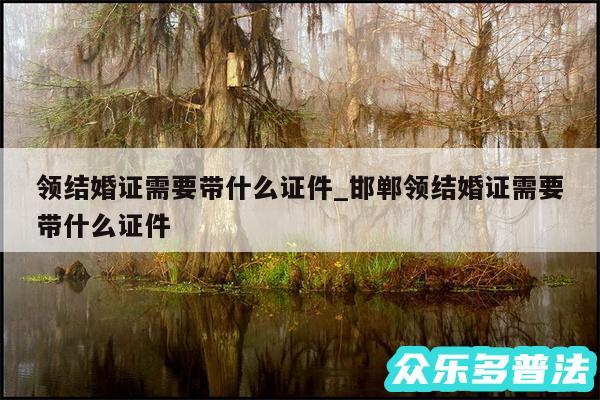 领结婚证需要带什么证件_邯郸领结婚证需要带什么证件