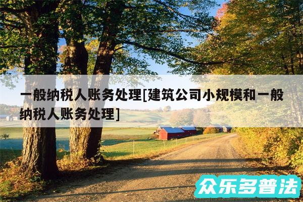 一般纳税人账务处理及建筑公司小规模和一般纳税人账务处理