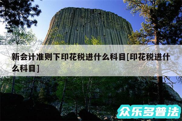 新会计准则下印花税进什么科目及印花税进什么科目