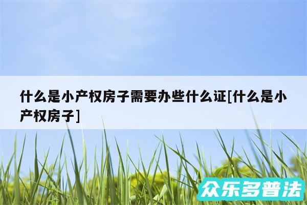 什么是小产权房子需要办些什么证及什么是小产权房子