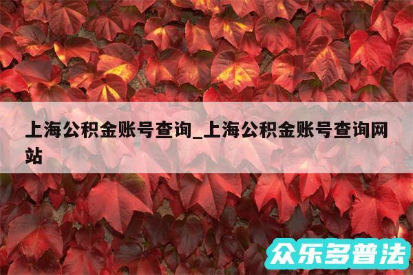 上海公积金账号查询_上海公积金账号查询网站