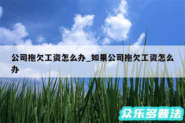 公司拖欠工资怎么办_如果公司拖欠工资怎么办